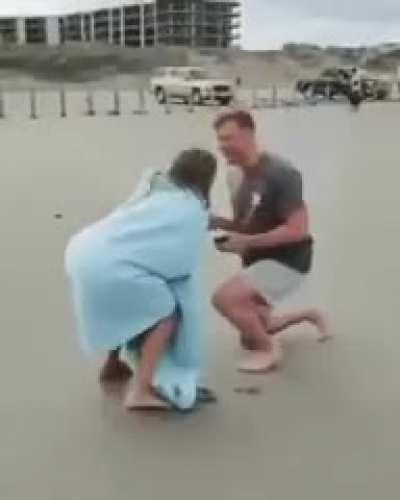 Man I wish my future wife is as excited as her when I propose. That dude is lucky