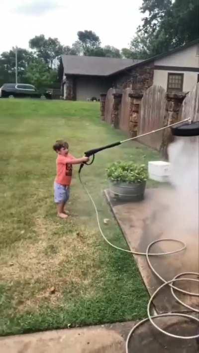 Kid's ready to takeoff