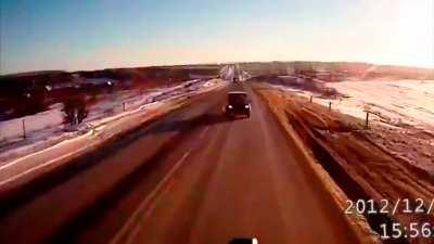 Russia. Driver of Lada died