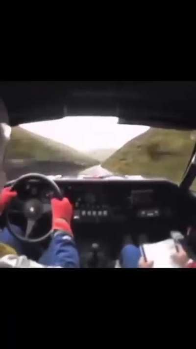 rally car from the inside