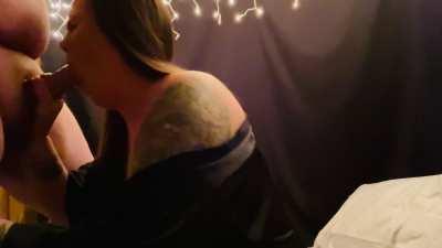 Choked on his huge load!!