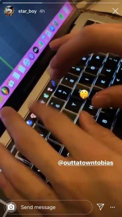 StarBoy IG story I had saved from 2020 - anyone know how to control DAW with the mac touchbar like this?