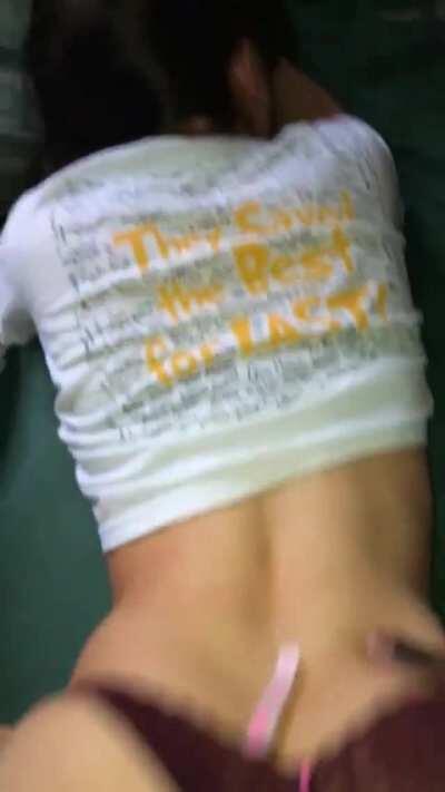 her new knickers are already ruined