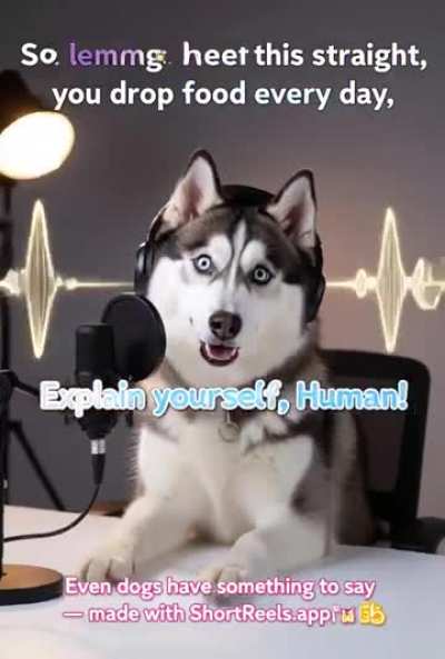 AI Husky perfectly lip-syncs a hilarious rant about humans 🐶😂