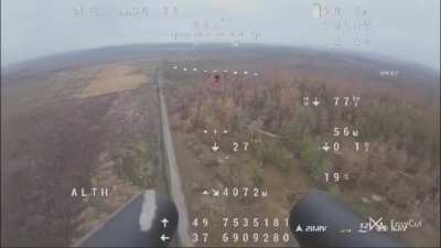 Ukrainian (Digital) FPV Shotgun Drones from an unknown unit shot down 3 Russian DJI Drones and targeted a Russian soldier with its shotgun as well.