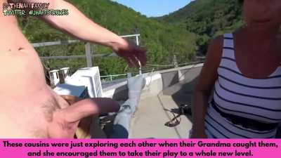 Grandma Catches Cousins Exploring