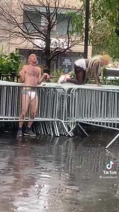 Adult baby and crackhead in natural habitat