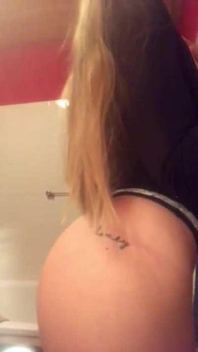 Touching myself in my friends bathroom..