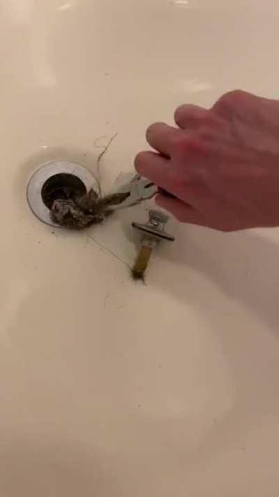 My brother just moved into a new apartment. The drain was really slow.