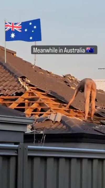 But he said he was trained as a roofer