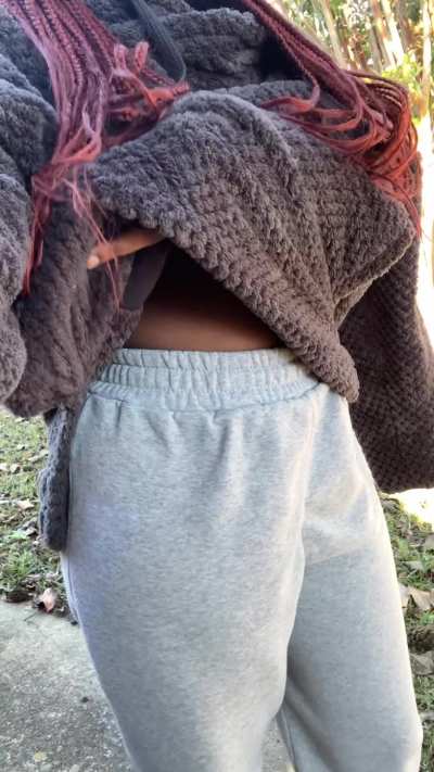 Imagine you were my neighbor and caught me flashing my boobs 😳