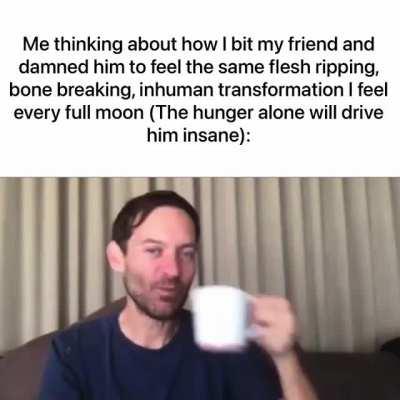 I refuse to suffer alone.