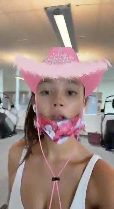 Lily Chee Gym Underboob