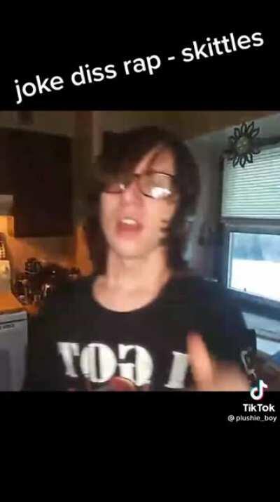 When the kid with the barcode hair disses you