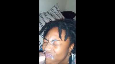 When she scrunch her face it just makes the cumshot even bigger - Link in comments for full clip