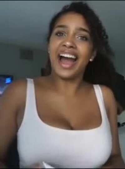 Corie's titties bouncing as she receives backshots