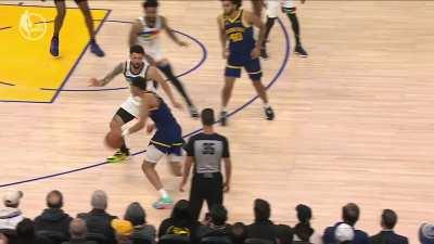 [Highlight] Austin Rivers hit by a sniper on the drive by Jordan Poole