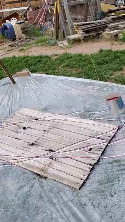 My family decided to do the pendulum art thing.. the can didn't want to