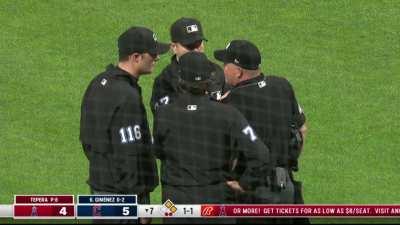 [Highlight] [Highlight] Both Terry Francona & Phil Nevin get ejected after umpires say Tepera did not commit a HBP but also does not deserve time for warmup pitches