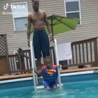 baby boy learning how to swim