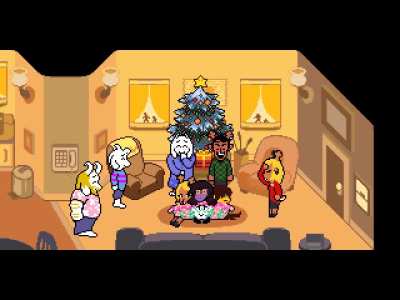 Deltarune but Ralsei is an oversized Christmas sweater