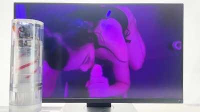 Jasmine Grey gives you a sloppy blowjb