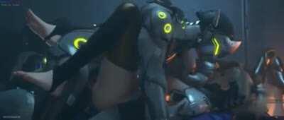 Mercy and Genji (Velocihaxor, Volkor) [Overwatch]