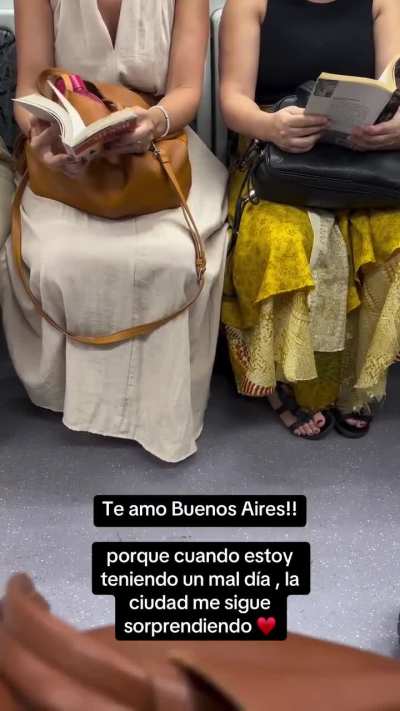 Una joven se subi&oacute; al subte y toda la gente estaba leyendo libros