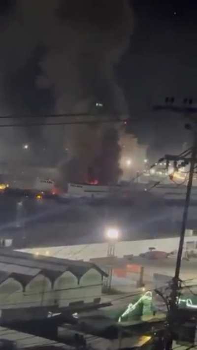 Footage of the US strikes on the port of Guaira