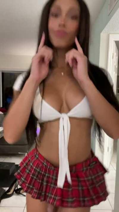 Cute schoolgirl dancing (Jasmine Lotus)
