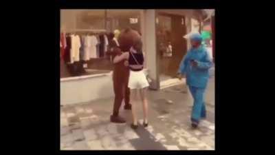 Poor bear, got cheated on.