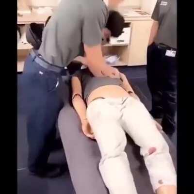 I don’t think that’s how you do CPR.........