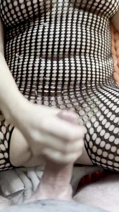 Hesitant housewife jerks 9 rope cum-cannon