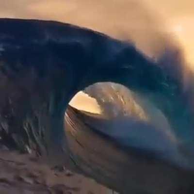 🔥 slow motion: huge wave touching the clouds