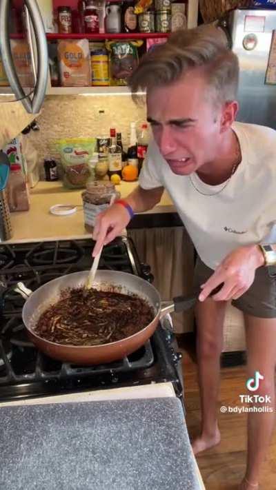 We’ve seen blocks of Velveeta cheese used in giant Mac in Cheese and meat monstrosities found on TikTok, but this is somehow more cursed.