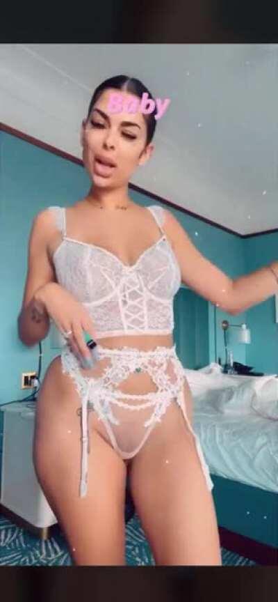 Aliza Vibin In Her See-Through Lingerie