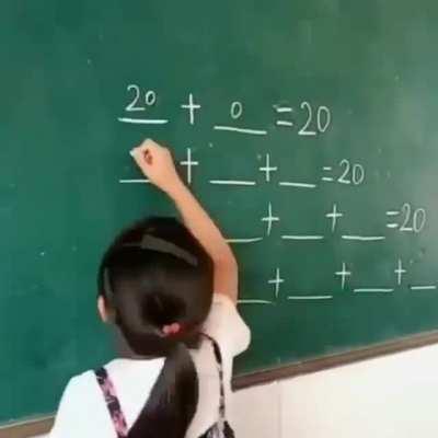 To give her some equations to solve