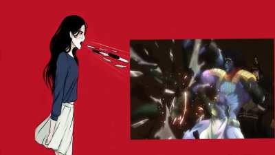 Jotaro reflects the knives