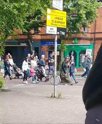 Anti-mask protest in Belfast today