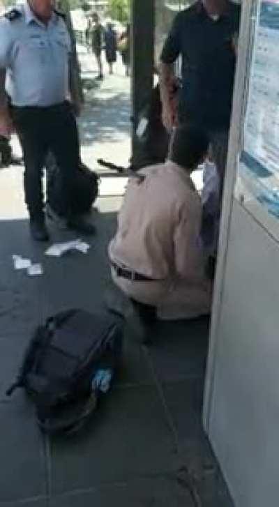 A civilian and soldier were stabbed in the middle of the street in Israel