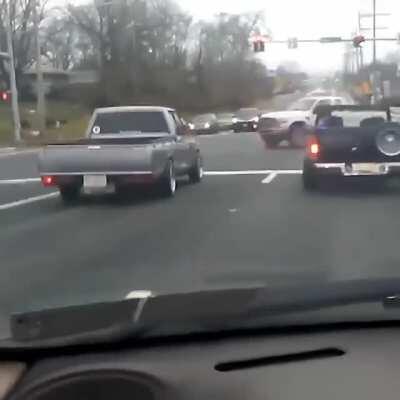 Lowrider trucks have unexpected moment on the road