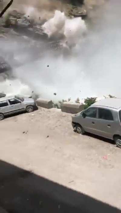 One moment you're looking out your window at a far away rock slide, way high up on the mountain, and the next thing you know it's knocking at you door...