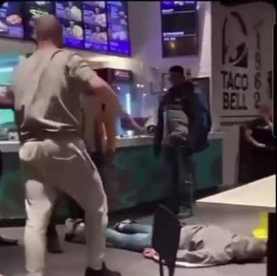Taco Bell “fight” but zoomed in.