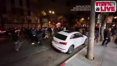 BLM marching in Hollywood CA, chanting 