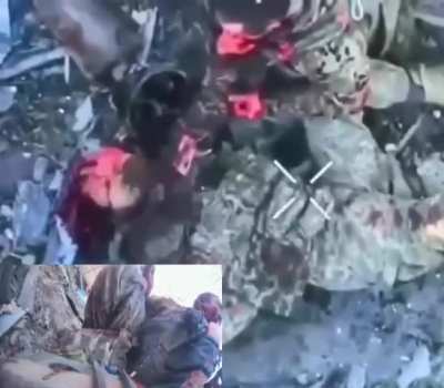 Infamous knife fight between UA and RUS soldier filmed from Drone POV: GRAPHIC 