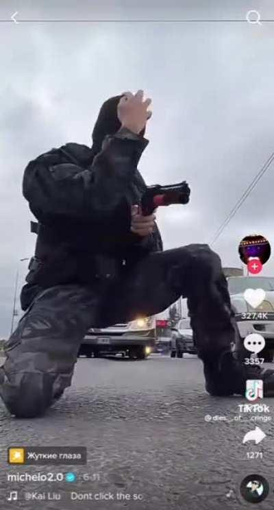 blocking traffic to film one of the dumbest videos I've ever seen