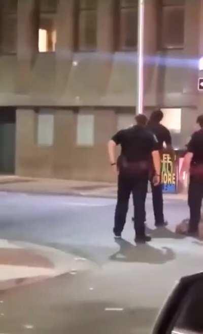 Woman punches a cop and gets knocked out by another cop in Maryland