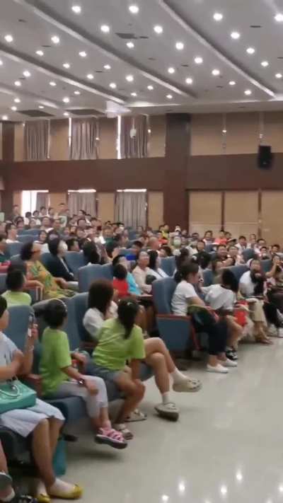 This teacher demonstrating his skills