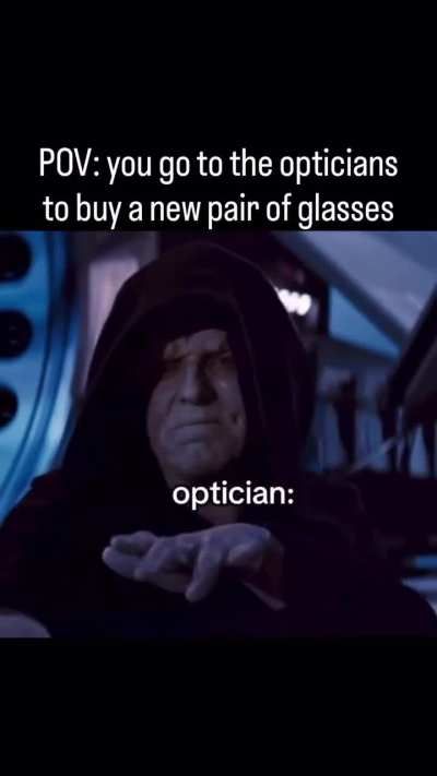 Last time buying glasses from the Second Deathstar outlet store 🙄