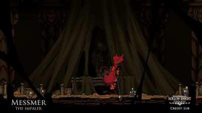 Messmer redesigned and animated as a Hollow Knight boss